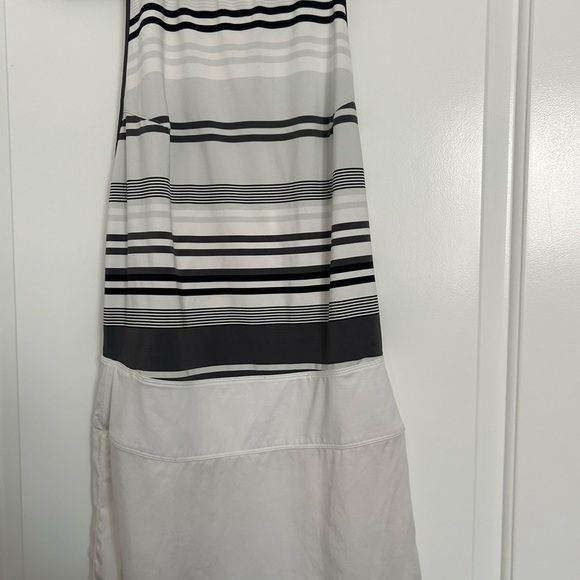 Lululemon Blissed Out Tank Dress Size 2 Striped White Gray Tennis Preppy size 2 - Picture 3 of 10